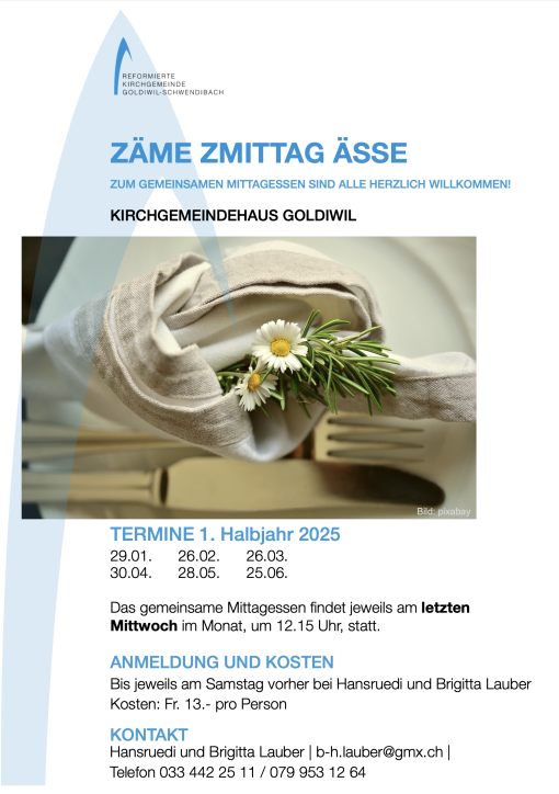 Zäme Zmittag ässe 01/2025